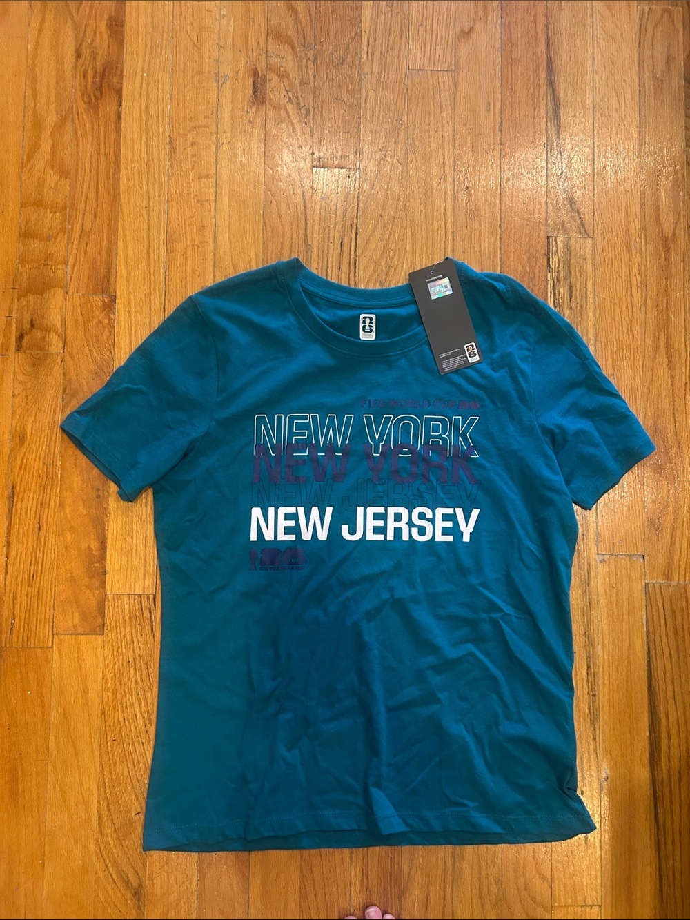 FIFA World Cup 2026 New York NEW JERSEY Teal Short Sleeve Graphic Tee